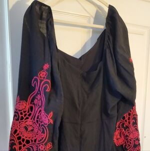 Savanna Jane Black Top with Pink Floral Design